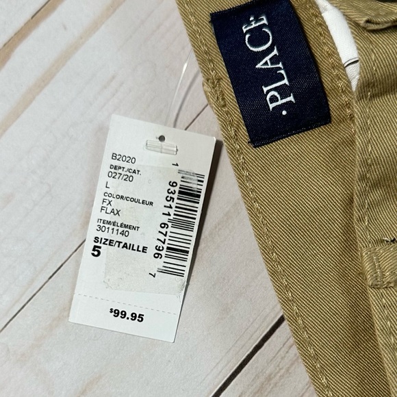 NWT The Children’s Place Boys Uniform Straight Chino Pants Only One pair- Flax - Picture 7 of 7